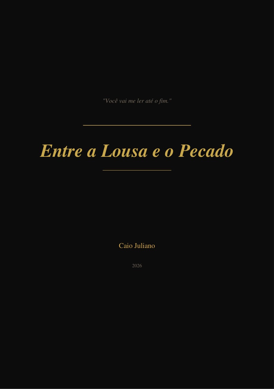 Capa do livro Entre a Lousa e o Pecado