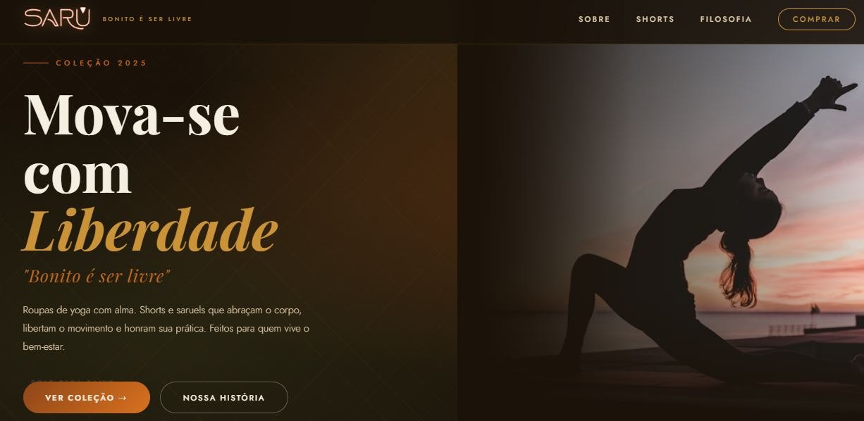 Prévia do site Amo Saru